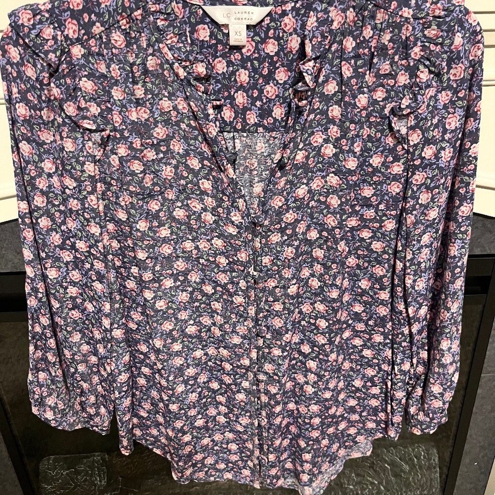 Lauren Conrad floral blouse
